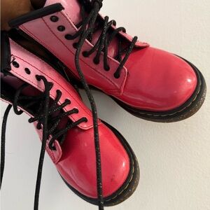 Vibrant Pink Dr. Martin Toddler girl boots. Perfect for daycare